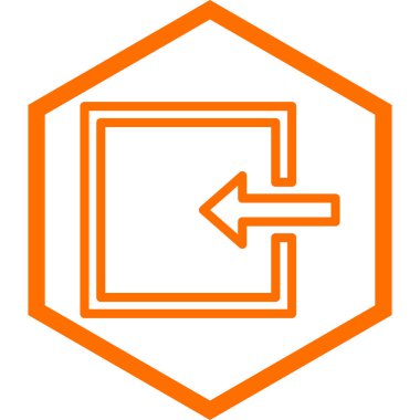 Çıkışın satır simgesinin vektör illüstrasyonu