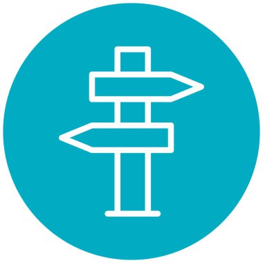 Yönün vektör illüstrasyonu Simgesi