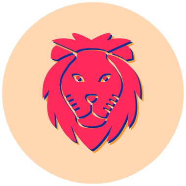 aslan başı logo tasarım vektörü