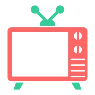 Televizyon. Web simgesi basit illüstrasyon