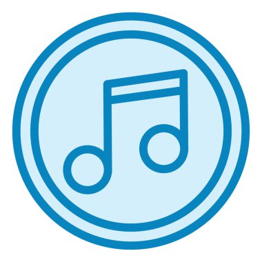 Müzik notası. Web simgesi basit tasarım 