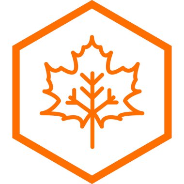 Akçaağaç yaprağı simge vektör çizim