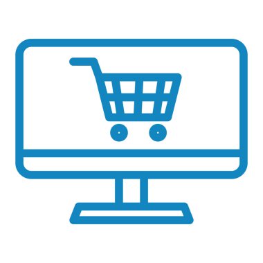 Alışveriş arabası ikon vektör illüstrasyonu