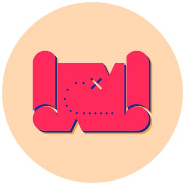 Bir köpeğin düz dizaynının vektör çizimi