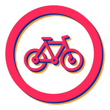 Bisiklet ikonu. vektör illüstrasyonu