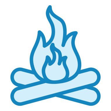 Şenlik ateşi modern ikon vektör illüstrasyonu 