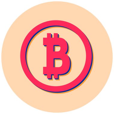 bitcoin. Web simgesi basit illüstrasyon