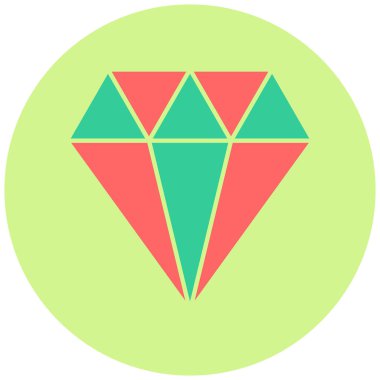 Elmas. Web simgesi basit illüstrasyon