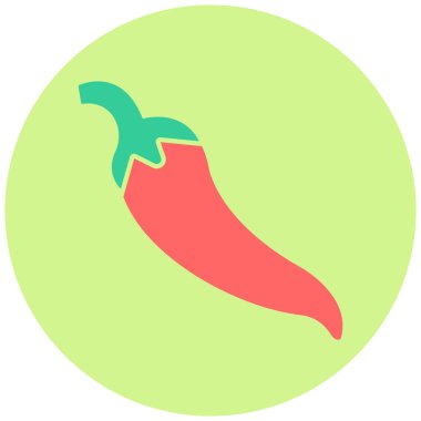 Kırmızı biber. Web simgesi basit illüstrasyon