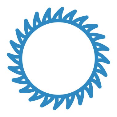 Güneş ikonu. Web için çiçek vektör simgelerinin basit çizimi