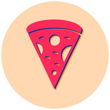 pizza. Web simgesi basit illüstrasyon