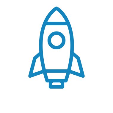 roket ikonu vektör illüstrasyonu
