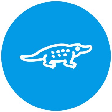 timsah simgesi vektör illüstrasyonu