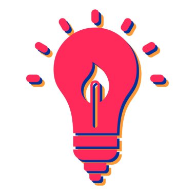 Bir ampulün vektör illüstrasyonu