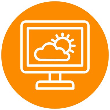 Bulut. Web simgesi basit illüstrasyon