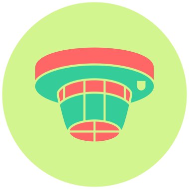 Yangın dedektörü. Web simgesi basit illüstrasyon