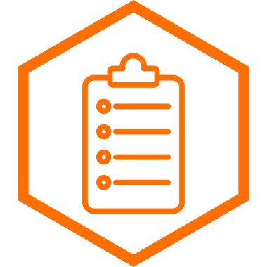 Kontrol listesi. Web simgesi basit illüstrasyon