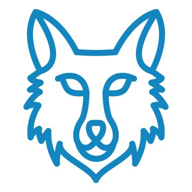 Kurt başı ikon vektör illüstrasyonu