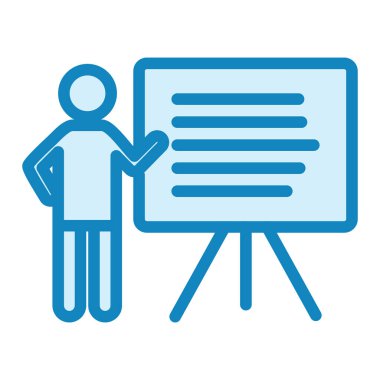 Sunum. Web simgesi basit illüstrasyon 