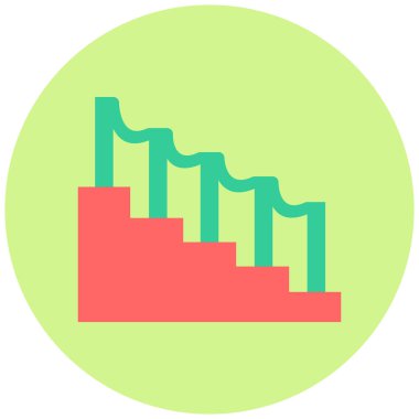 Merdiven simgesinin vektör çizimi