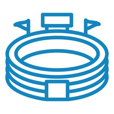 Bir spor stadyumu ikonunun vektör illüstrasyonu