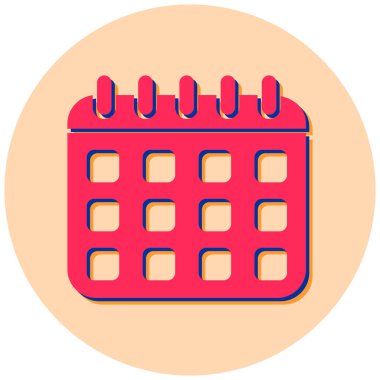 Takvim simgesi vektör illüstrasyonu