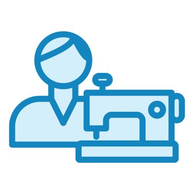 Dikiş makinesi simgesi vektör çizimi