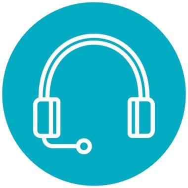 Kulaklık. Web simgesi basit tasarım