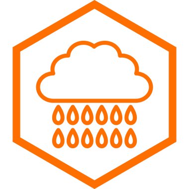 Yağmur. Web simgesi basit illüstrasyon