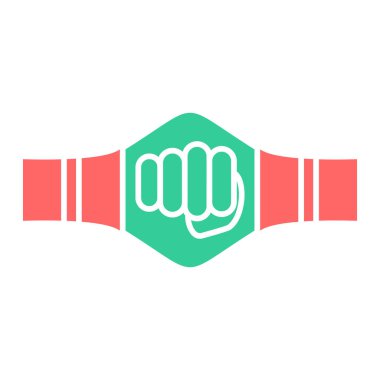 Düz bir tokalaşma ikonu. Beyaz arkaplanda izole edilmiş vektör illüstrasyonu.