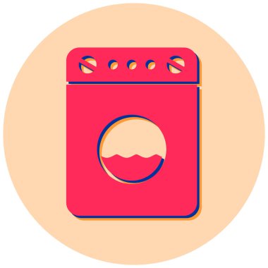 Çamaşır. Web simgesi basit illüstrasyon