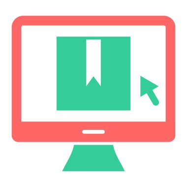 İnternetten alışveriş. Basit resimleme