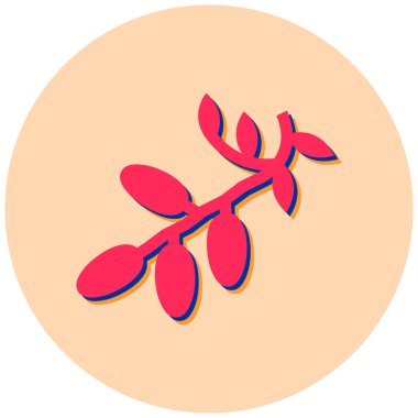 Kiraz. Web simgesi basit illüstrasyon