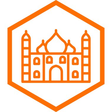 Cami. Web simgesi basit illüstrasyon