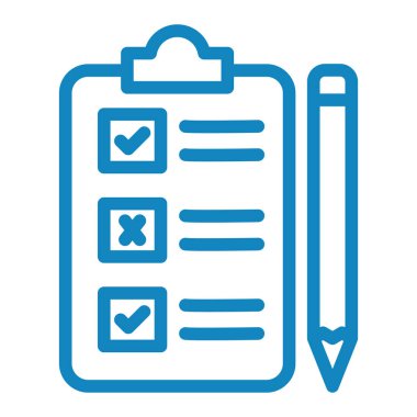 Kontrol listesi simgesi. Web için basit pano vektör simgeleri çizimi