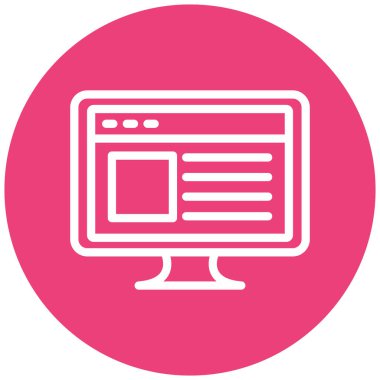 Kodlama. Web simgesi basit illüstrasyon