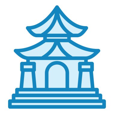 Memorial Hall modern ikon vektör illüstrasyonu  