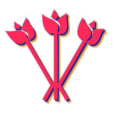 Sevgililer Günü için güzel bir dekoratif elementin vektör çizimi