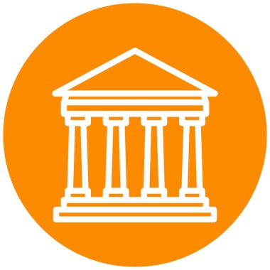 banka binası simgesi modada izole edilmiş arka plan