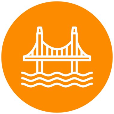 Köprü. Web simgesi basit illüstrasyon
