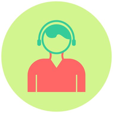 Tele pazarlamacı simgesi. Basit resimleme