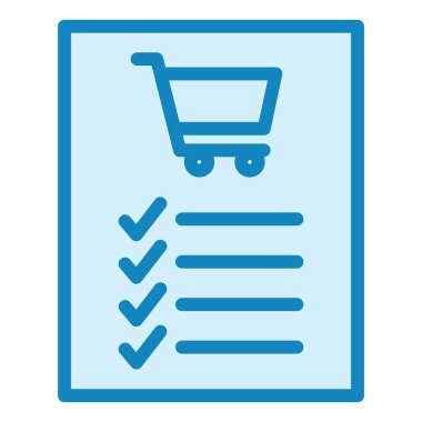 Alışveriş Listesi modern simge vektör çizimi