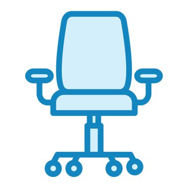 ofis sandalyesi ikon vektör illüstrasyonu