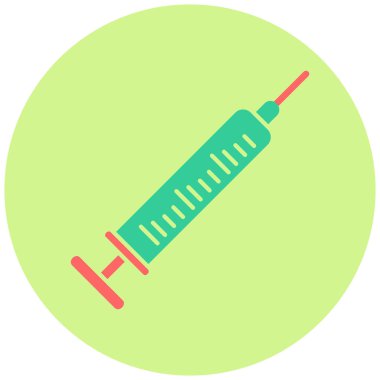 Enjeksiyon. Web simgesi basit illüstrasyon