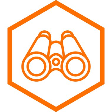 dürbün simgesi. Düz dizayn. vektör illüstrasyonu.