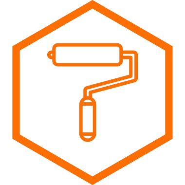 Boya silindiri ikonu. vektör illüstrasyonu