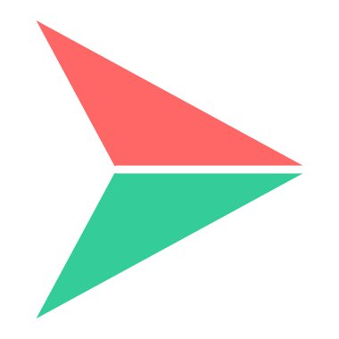 Kağıt düzlem simgesinin vektör çizimi