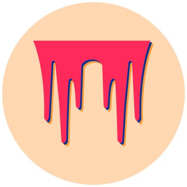 Tek bir karikatür çileğinin vektör çizimi