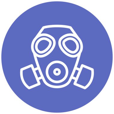 Gaz maskesi. Basit resimleme