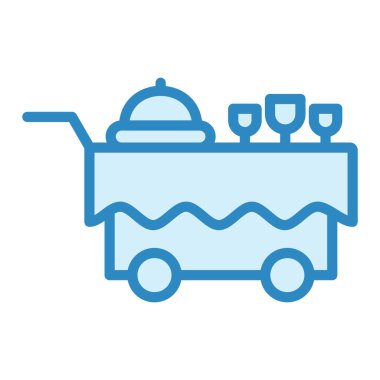 Gıda Tramvayı modern ikon vektör çizimi 